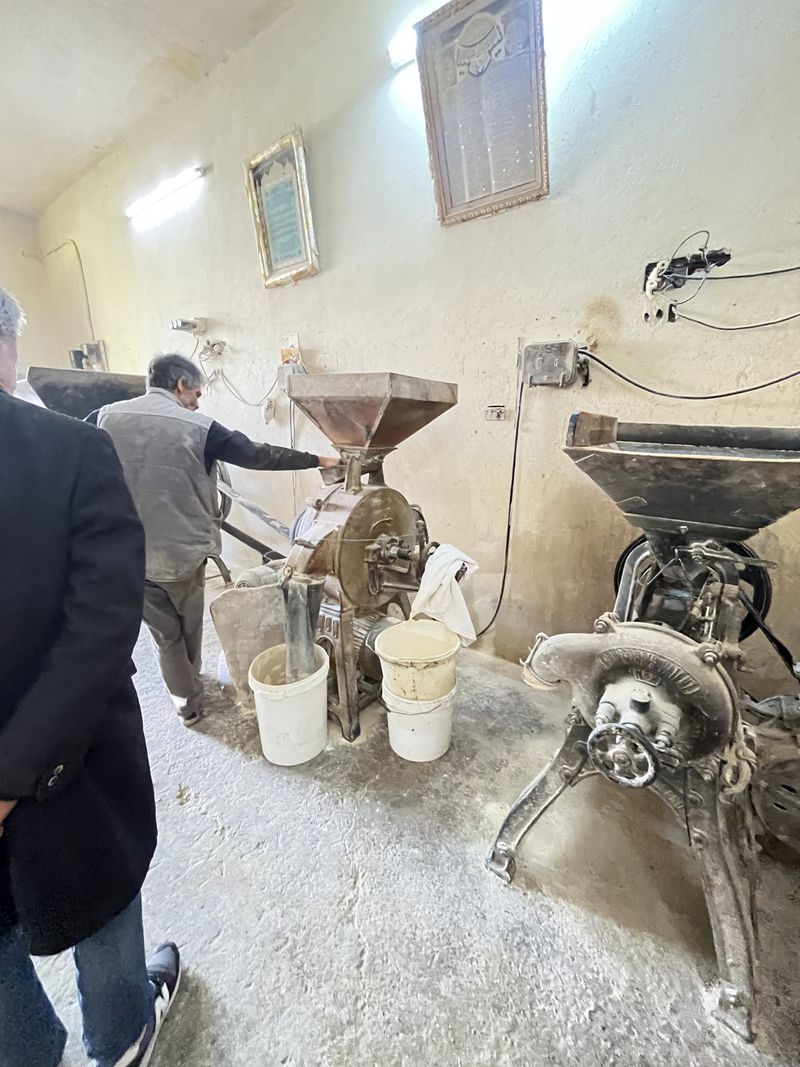 An olive press at work in Tunisia